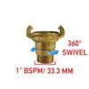 Brass GEKA Type Hose Quick Connect Adapter Claw Fitting Pipe