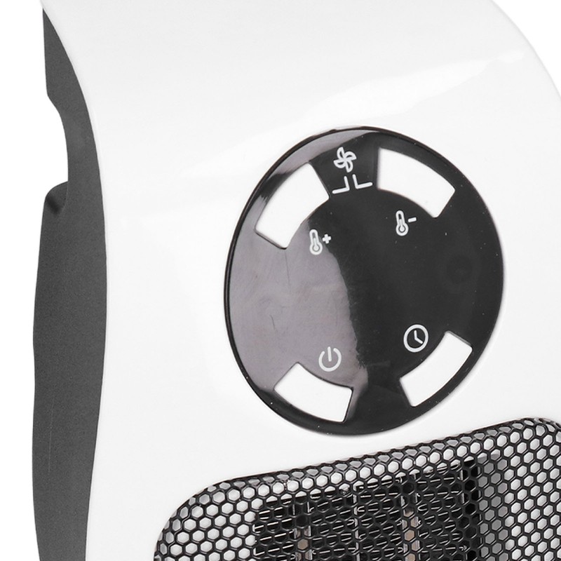 500W Black and White Mini Electric Heater Portable Wall Mounted