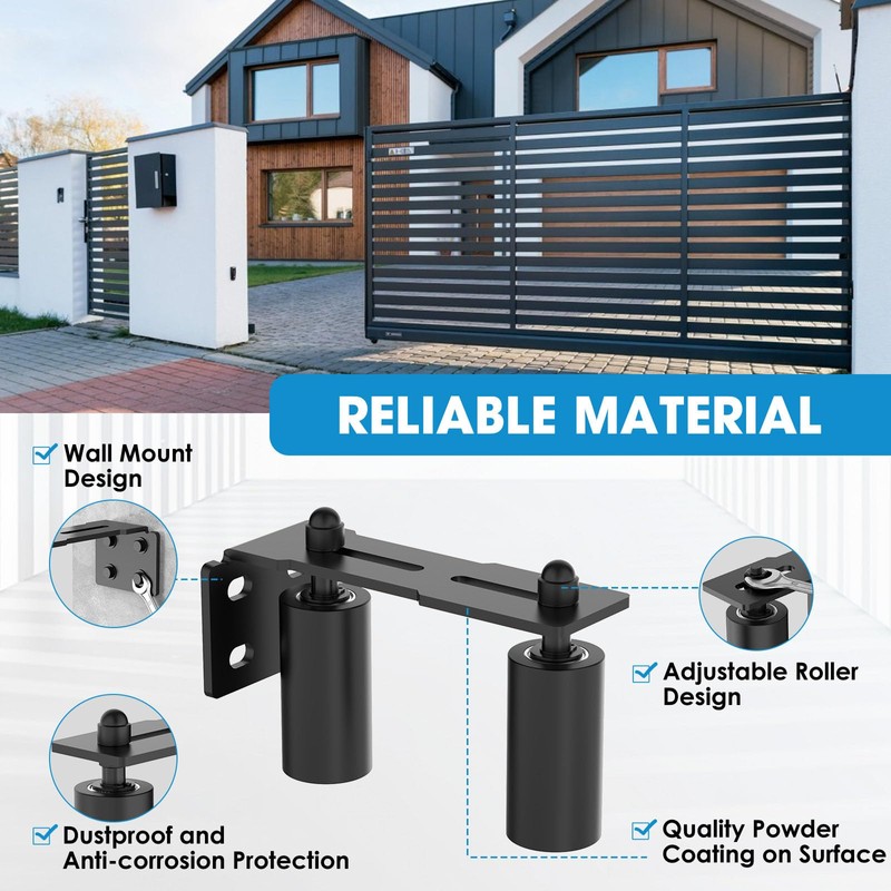 YogePote Heavy Duty Slide Gate Roller Guide with Steel L
