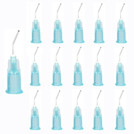 100Pcs Blunt Tip Needle, Bent Blunt Dispensing, Disposable Dental Irrigation Fluid Needle Tips for Oil or Glue Applicator (23G)