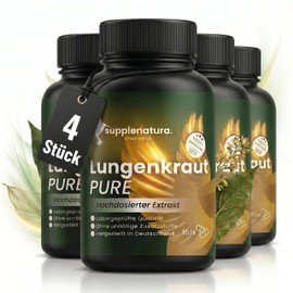 Supplenatura® Lungwort Capsules, Value Pack, German Production, Vegan, Laboratory Tested, No Additives, Lungwort Capsules High Dose