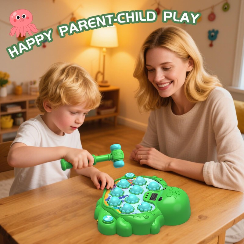 JOYBLI Octopus Vitality Strike Game, Educational Musical Whack-A-Mole Toy with