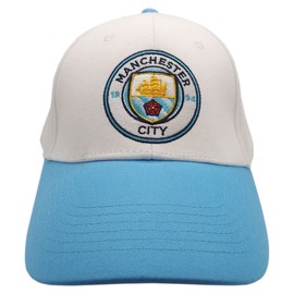Man City Contrast Snapback Baseball Cap Sky White