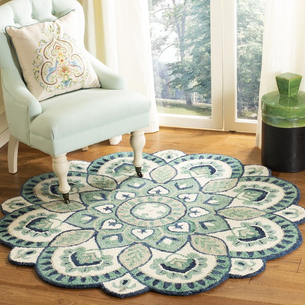 Safavieh Novelty Collection NOV604M Handmade Boho Floral Premium Wool Area