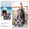 HOMESPON Large Waterproof Beach Tote Bag with Zip and Pockets
