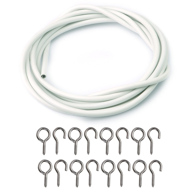 DIVCHI White Window Net Curtain Wire Cord Cable With 8