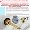 3 Piece Shower Knob Replacement Set,12 Tooth Broach Stem,Replacement Compatible