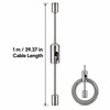 15Pcs 1M Adjustable LED Panel Suspension Cables – Steel Hanging