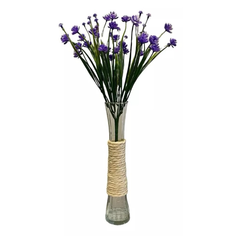 ARTIMATIC Plantas Artificiales Moradas 10 Piezas Extendibles 30-38 Cm