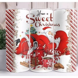 Country Grace With Alisha Christmas Santa 20oz Skinny Tumbler Custom Insulated Drinkware