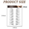 4D Hair-Like Eyebrow Tattoos Stickers, 7 Sheets Natural Fake Eyebrow