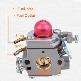 ZAMDOE 531127910 Carburetor Replacement Part for Husqvarna 130C 130L 330LK Grass Trimmer Brush Cutter Replacement Parts, with BPMR6A Spark Plug Fuel Filter Fuel Line