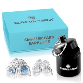 Eargasm Smaller Ears Earplugs - High Fidelity Filtered Noise Reducing Reusable Ear-Plugs for Kids, Women, Men - Hearing Protection for Live Concerts, Motorcycles, Festivals, Sporting Events - Color Option: Blue 🟦