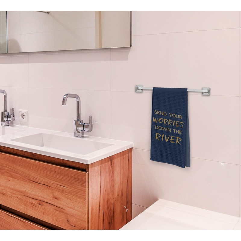 Blue Inspirational Lake River Kitchen Dish Towels Dishcloth 16x24 Inches,