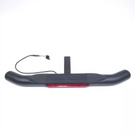 KINSTECH Black Heavy Duty Steel Tow Hitch Step LED Brake Light 2" Receiver 3" Round 36"