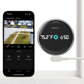 5MP 3K Window Camera,2.4GHz & 5GHz WiFi Indoor Cameras for Home Security with Thermometer and Hygrometer ChroMax Al Color Night Vision,Person & Motion Detection,24/7 Record - Color: Silver