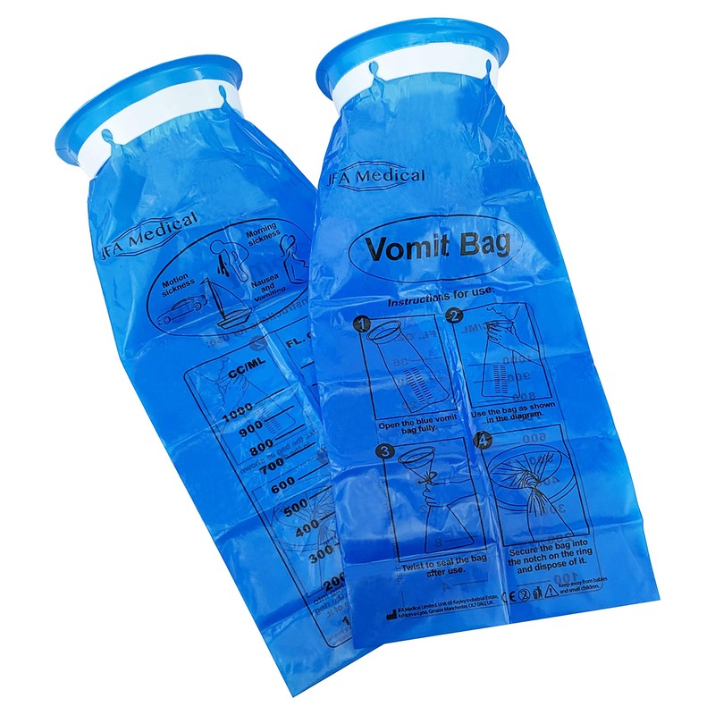 JFA Medical Disposable Sick/Vomit Bags – Pack of 50