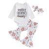 baorji Newborn Baby Girl Football Outfits Daddy’s Football Buddy Long