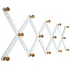SKOLOO Wooden Wall Hat Rack, Large Accordion Wall Hanger, Modern,