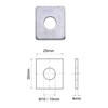 TERF M10 (10mm) Rectangular Plate Washer - Alloy Steel, Zinc,