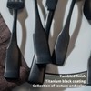 Alata Kate Black Tumbled 20-Piece Silverware Set,Service for 4,Stainless Steel