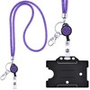 Crystal Lanyard Purple with ID Card and ID Card Holder