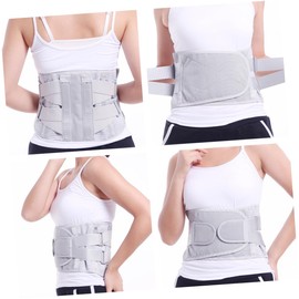 KOMBIUDA Waist Support Belt Breathable Plate s Gray Relieves Back Pain Reduces Spinal Pressure for for Everyday Use