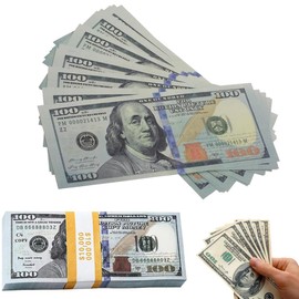 EZOULUOBA 120 Sheets Prop Money, Copy Money, Play Money Set, Fake Money Party, Dollar Notes Original Size, Play Money for Children Shop, Full Print Old Style Copy Notes, 100 $