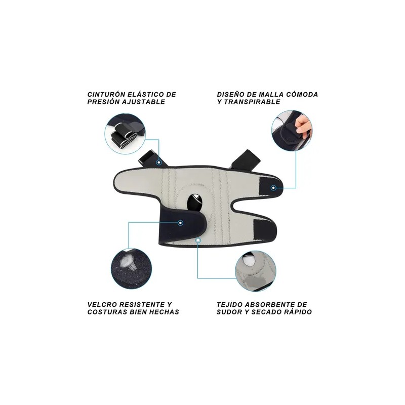 Rodillera Deportiva Elástica Para Gym Vóleibol Crossfit 1pz