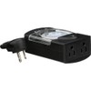 Westek TM1613DOLB Outdoor Grounded Daily Mechanical Timer, Dual Outlet, Black