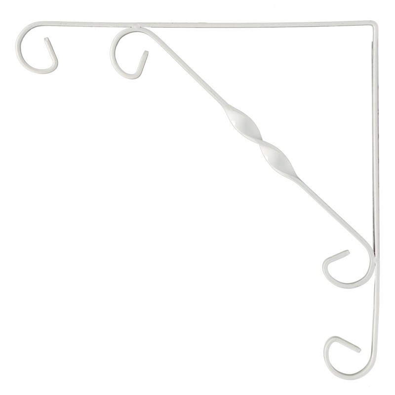 DURAline Ornamental Bracket WHT 10X10 244, metal, White, 25 x