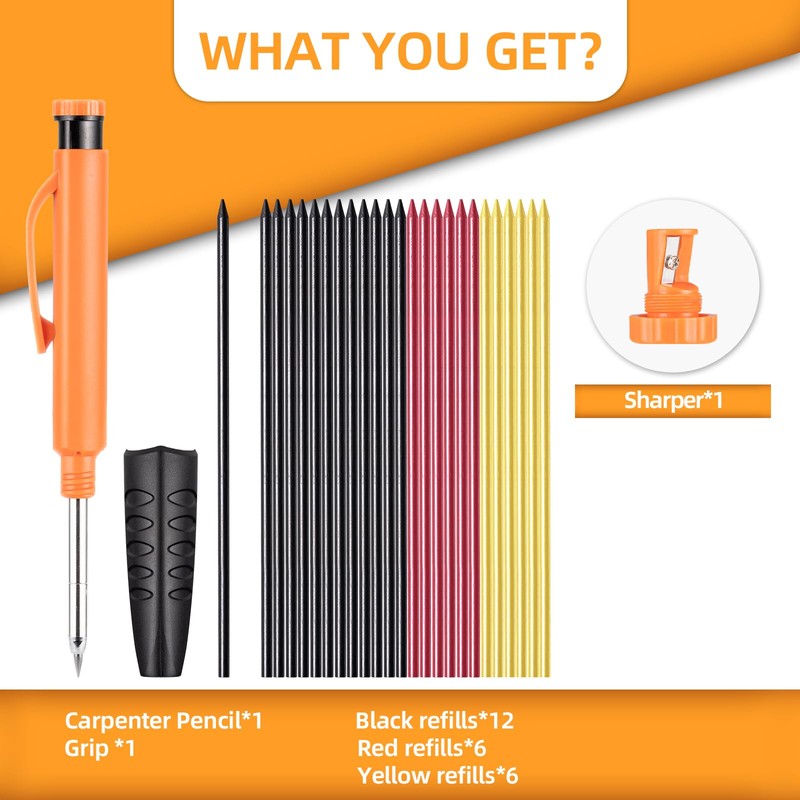 BillyBath Deep Hole Marker Pencil Set with 25 Leads +