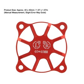 ANKROYU Motor Cooling Fan Cover Aluminum Alloy Durable Lightweight CNC Machined Heat Dissipation Protection for RC Car ESC 40x40mm 3Pcs Black Red Blue