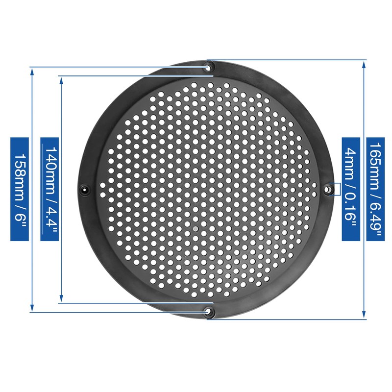 MACHSWON 2 Pieces 6 Inch Plastic Audio Speaker Cover Mesh