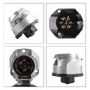 Qiping 7-Pin Trailer Socket Waterproof 7-Pin Metal Adapter Set Including
