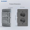 ELEGRP Horizontal Outdoor Cover for Duplex Receptacles, 2-Hole Weatherproof Wall