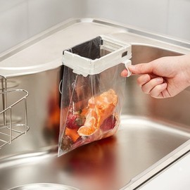 Wise Holder Simple home sink food waste bag holder (2L, 3L, 5L), 5L white / 와이즈홀더 간편한 가정용 싱크대 음식물 쓰레기 봉투 거치대(2L, 3L, 5L) , 5L 화이트