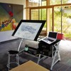 Yaheetech Drafting Desk, Drawing Table for Artists/Adults, Art Desk w/Stool