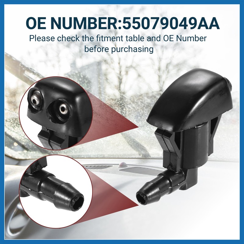 A ABSOPRO Windshield Washer Nozzle for Pontiac G6 Durable No.55079049AA
