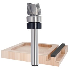 Spiral Flush Trim Template Router Bit 1/4" Shank, Solid Carbide Top Bearing Router Bits 1/2" Cutting Dia, 3/8" Cut Height, for Woodworking Trimming Cutter