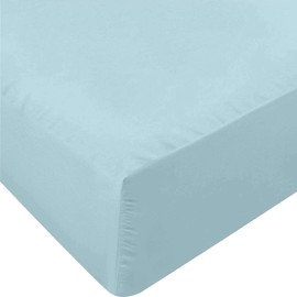 Rohi Bedding Duck Egg Cotton Blend Single Bed Size Fitted Sheet, Standard Mattress 10”/25cm Deep Bed Sheets