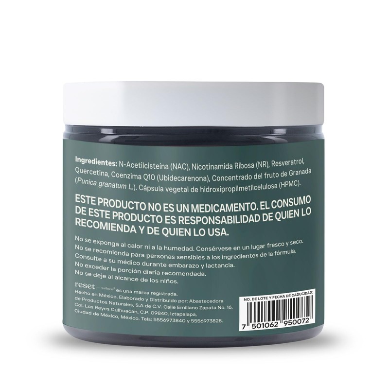 RESET | RESVERA NAD + con Resveratrol, NAC, NR, Quercitina