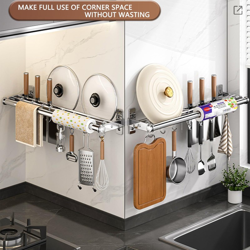 Hanging Wall Mount knife Wall Mount, Kitchen Organizer Storage Shelf