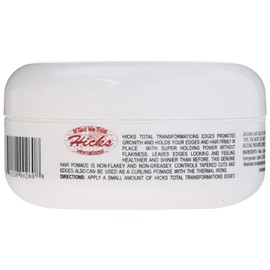 Hicks Total Transformations Hicks Edges Pomade 4 Oz,Pack of 3