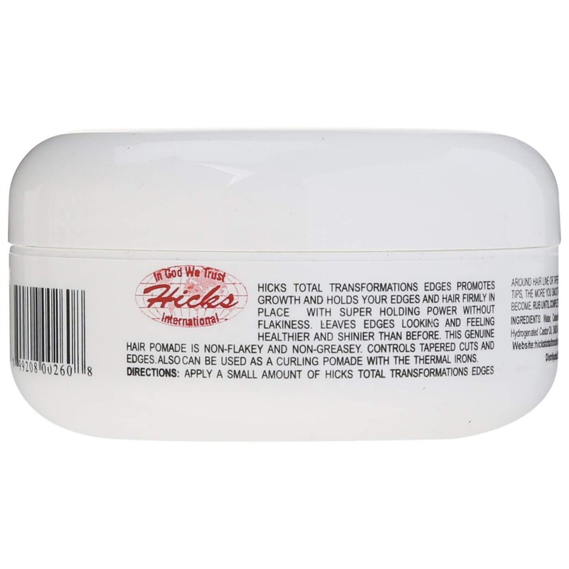 Hicks Total Transformations Hicks Edges Pomade 4 Oz,Pack of 3