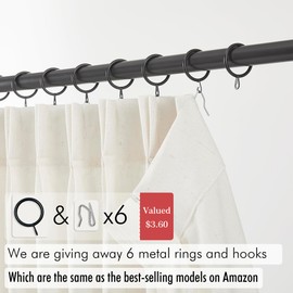 LIMON HOME Natural Linen Kitchen Curtains 30" W x 30" L Pinch Pleat Cafe Curtains 1 Panels