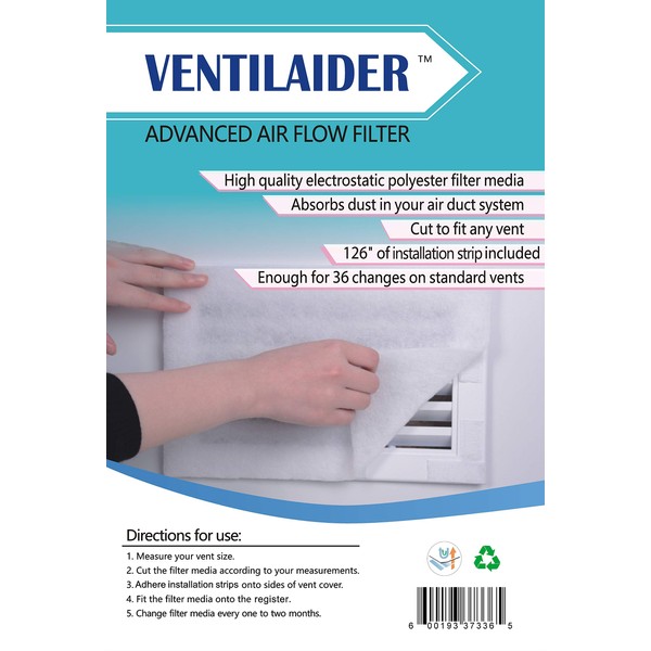 Vent Filter Set 20" x 84" Electrostatic Media + 126"