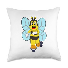 Bee Inline skating Inline skates Sports Throw Pillow