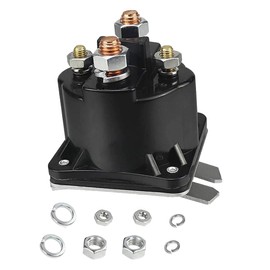 12V Dump Trailer Solenoid 12 Volt 4 Terminal 100 AMP Unit Kti Hydraulics Duty Solenoid Relay Monarch Bucher Replacement SAZ4201GJ 7522 SAZ-4201ER 070009 190107 Dump Trailer Parts 391-2-C 391-2