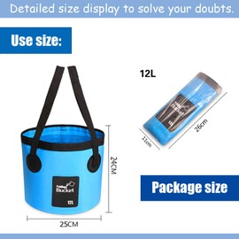 YAVO-EU Collapsible Folding Bucket Portable 12L PVC Tarpaulin Pink